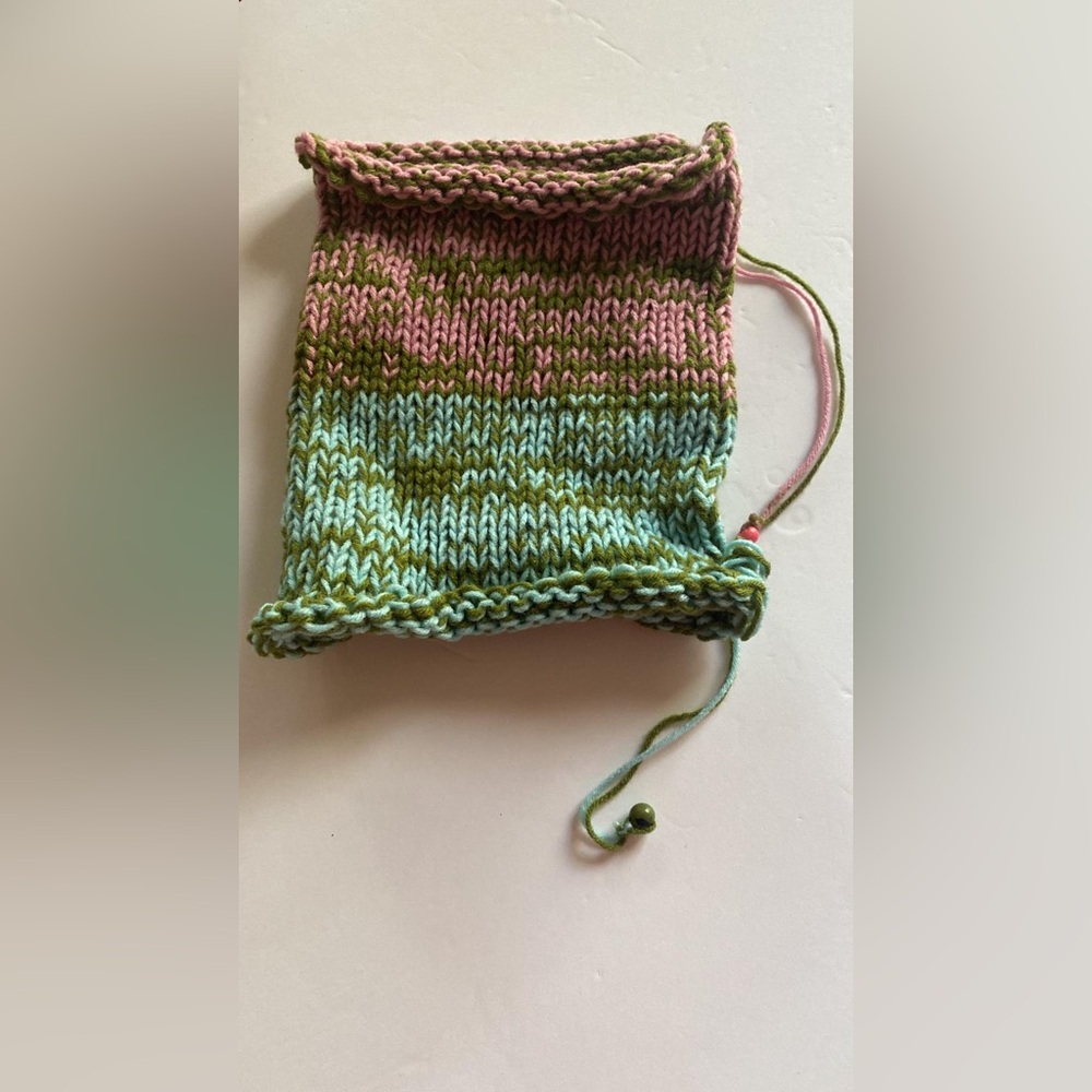 Two uses in one, handmade wool caps and scarf by my son, soft alpaca wool